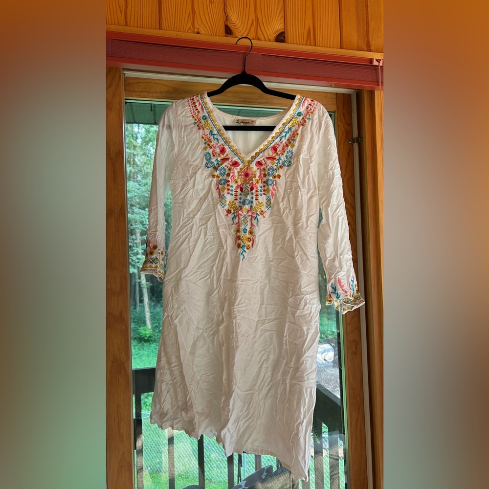 Embroidered White dress